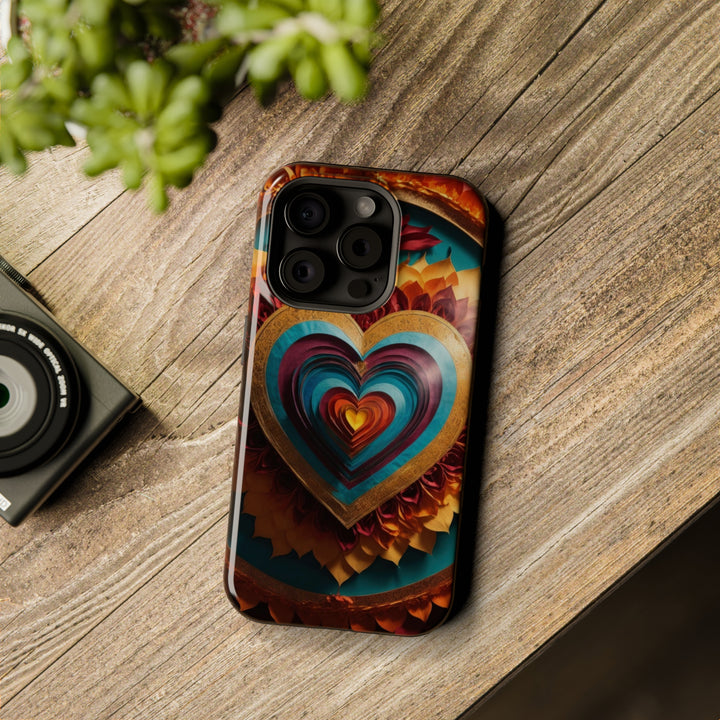 Vibrant Layered Heart - MagSafe Tough Case