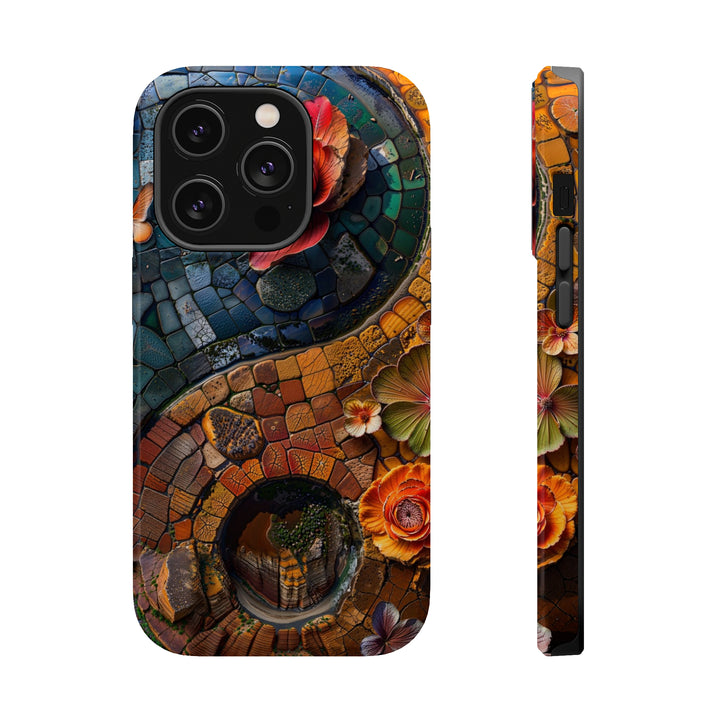 Spiraling Floral Mosaic - MagSafe Tough Case