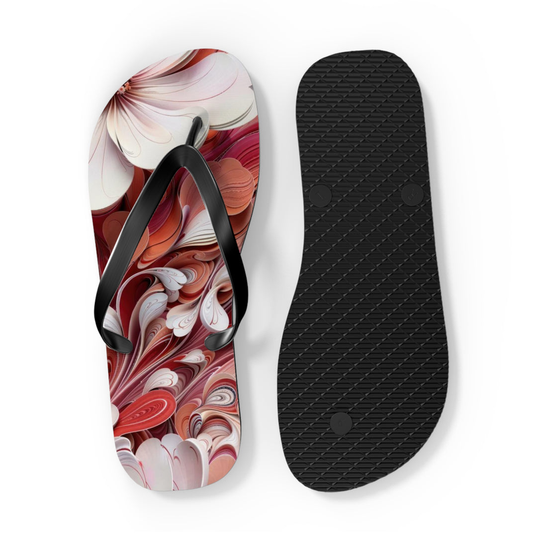 Swirling Floral Abundance - Flip Flops