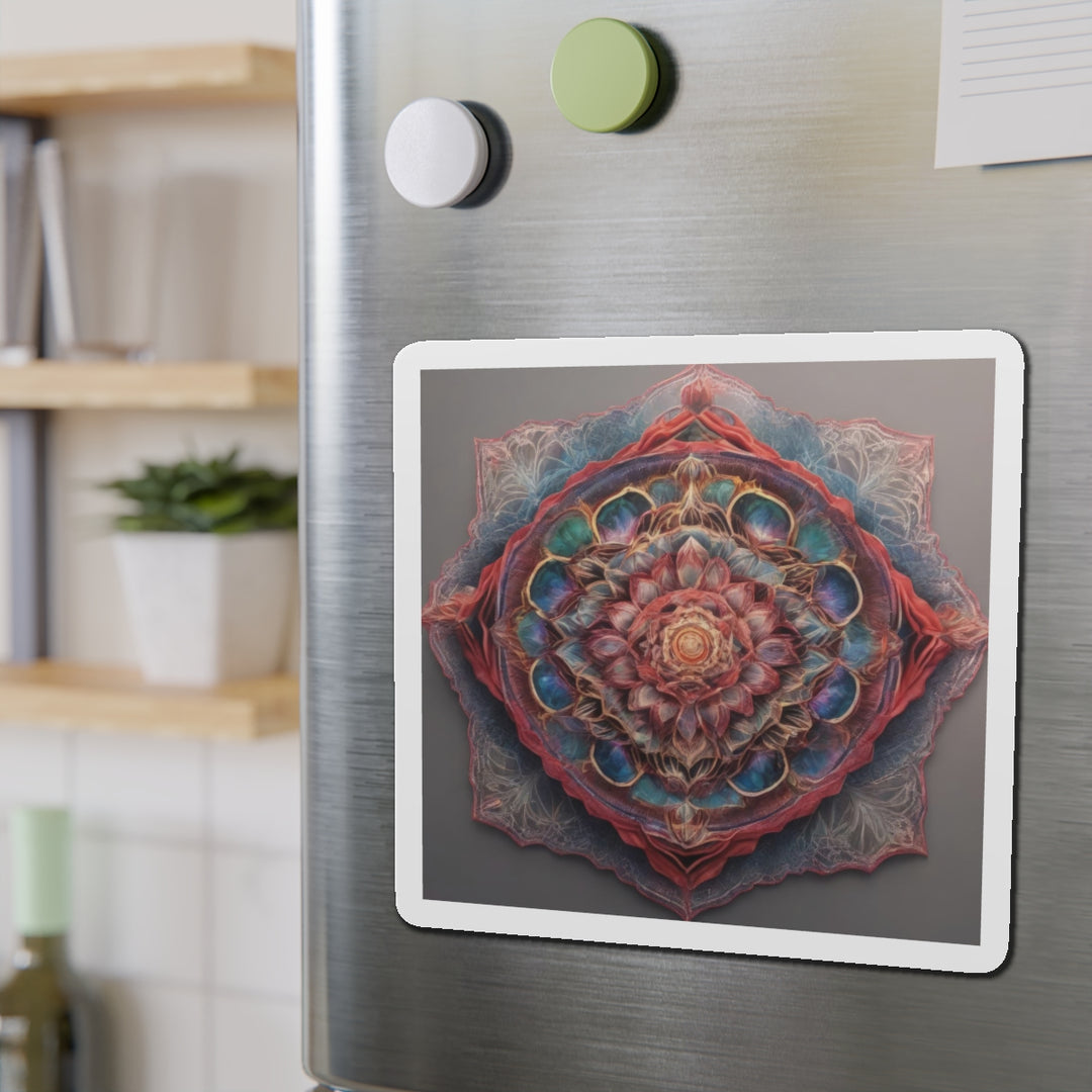 Ethereal Floral Mandala - Die-cut Magnet