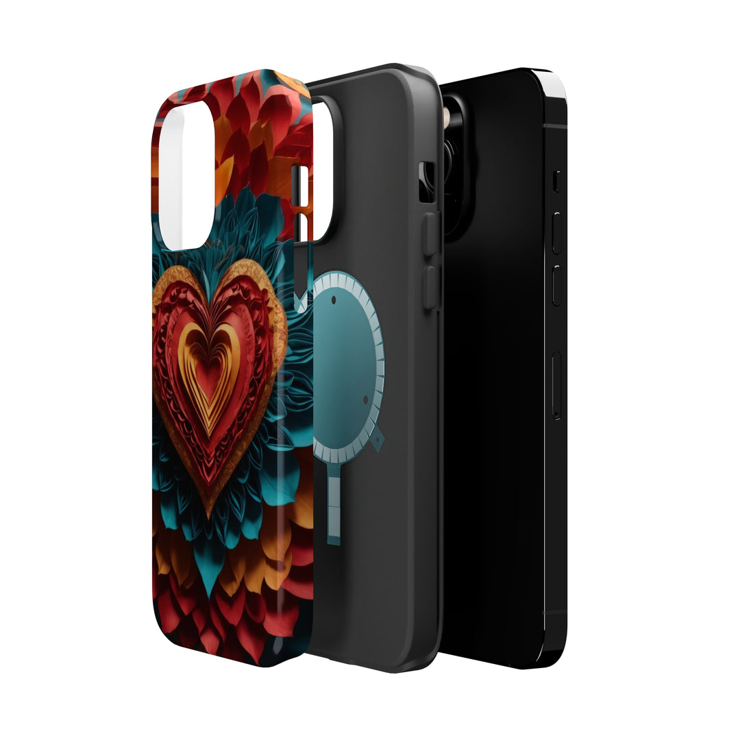 Vibrant Heart Bloom - MagSafe Tough Case