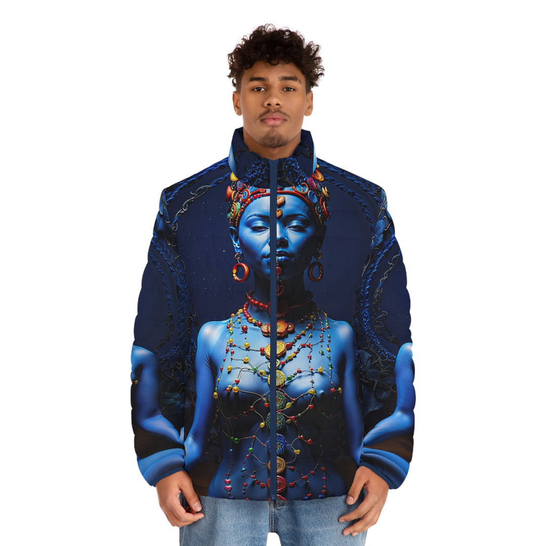 Mystical Blue Harmony - Puffer Jacket