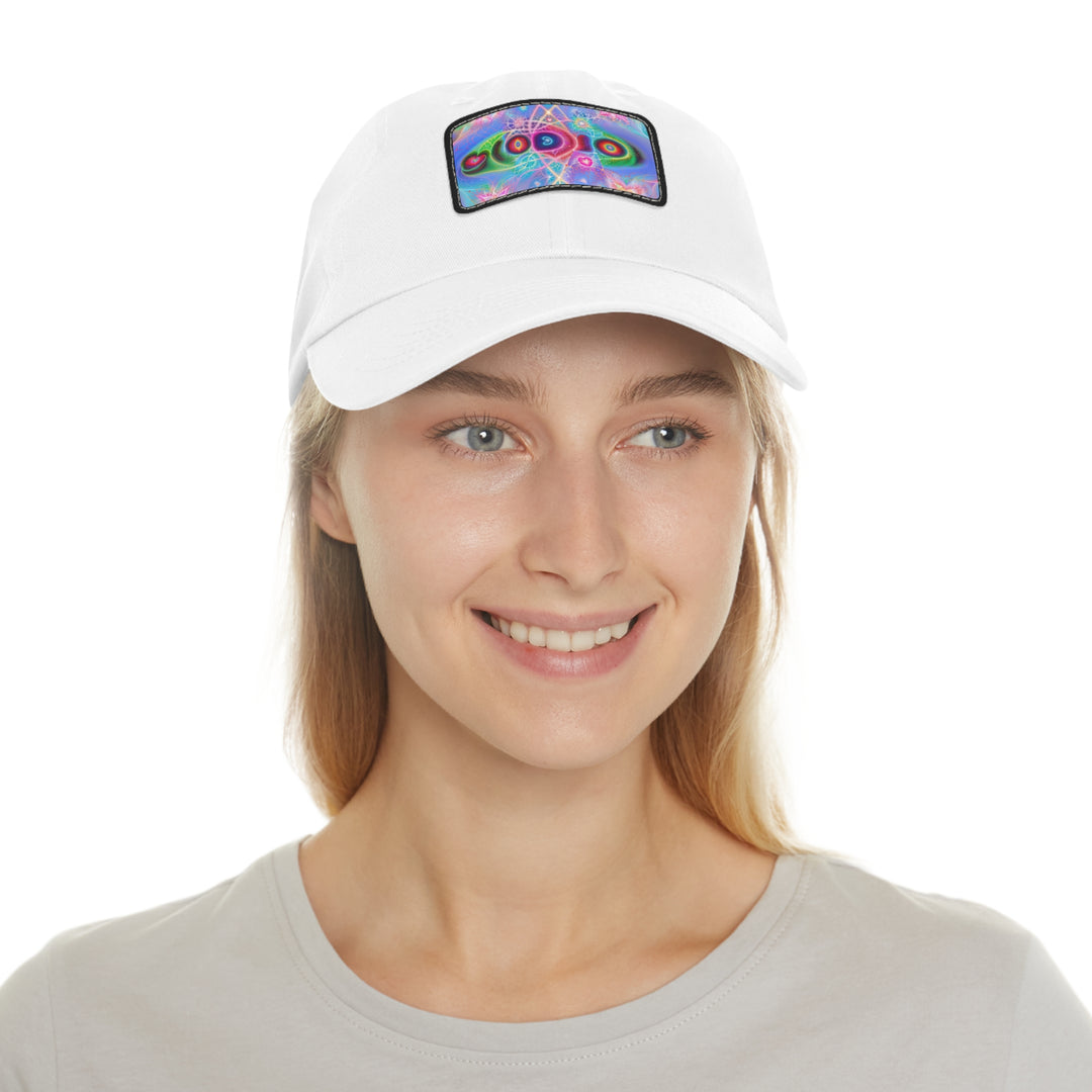 Vibrant Fractal Blossoms - Dad Hat