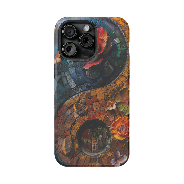 Spiraling Floral Mosaic - MagSafe Tough Case