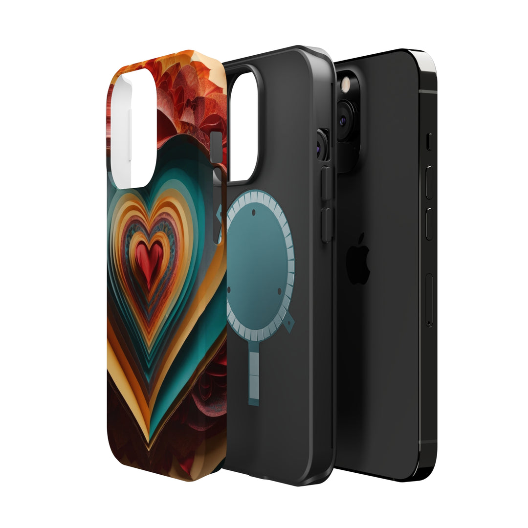 Layered Heart Blossoms - MagSafe Tough Case