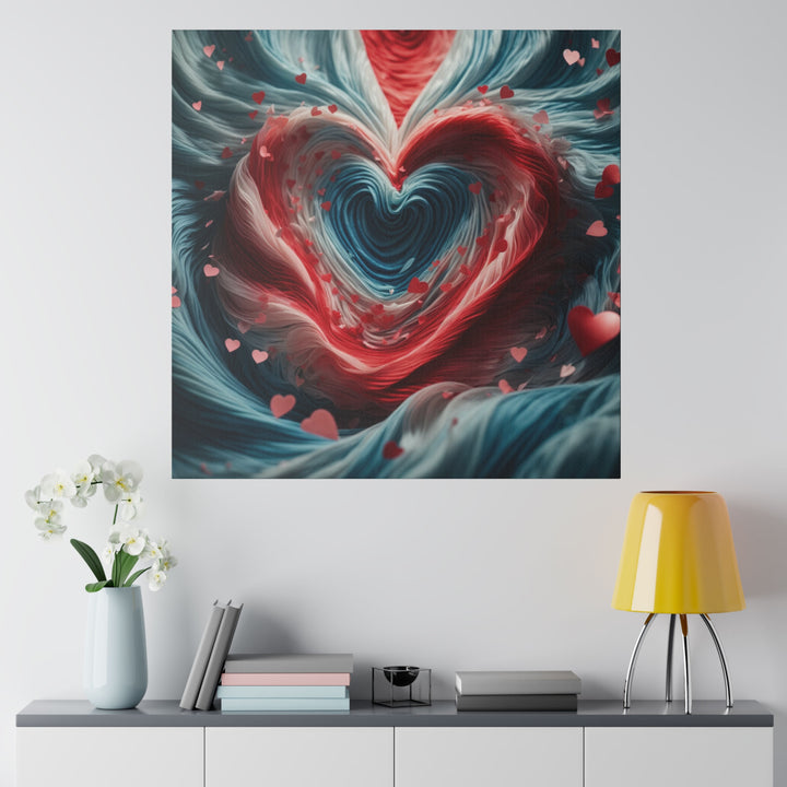 Swirling Heart Embrace - Matte Canvas