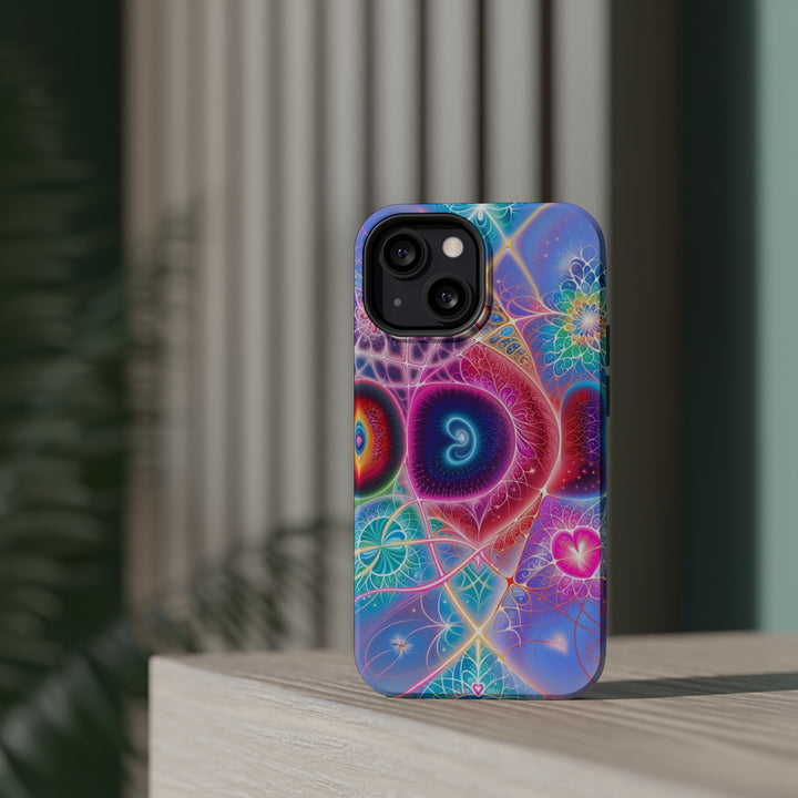 Vibrant Fractal Blossoms - MagSafe Tough Case