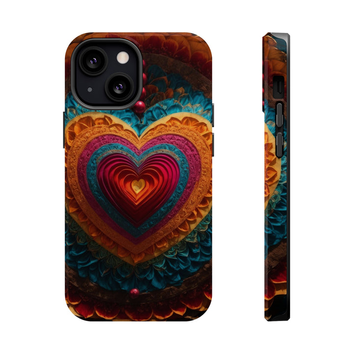 Vibrant Heart Mandala - MagSafe Tough Case