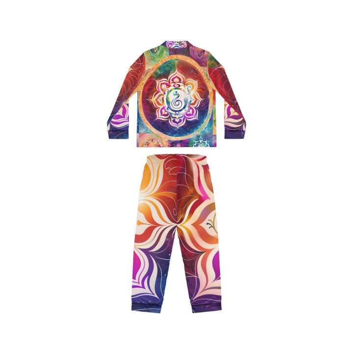 Cosmic Mandala Symphony - Women's Satin Pajamas