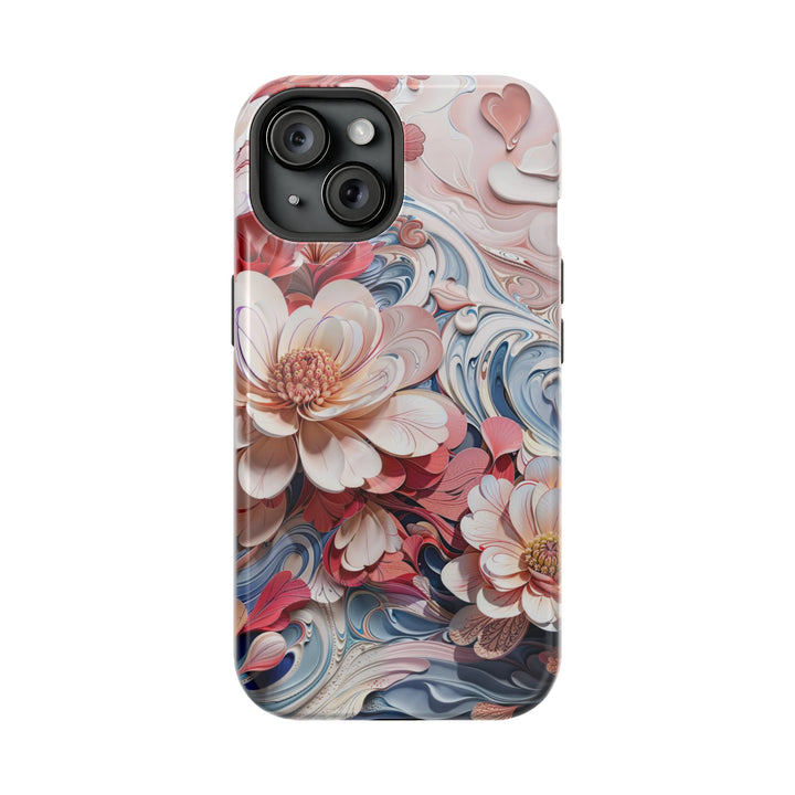 Floral Marble Whirls - MagSafe Tough Case