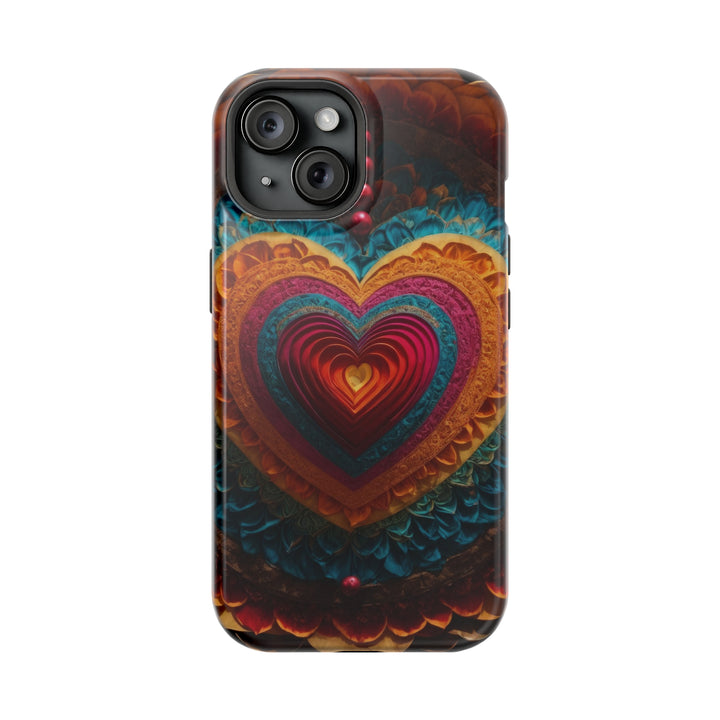 Vibrant Heart Mandala - MagSafe Tough Case