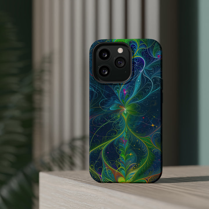 Vibrant Fractal Blossom - MagSafe Tough Case