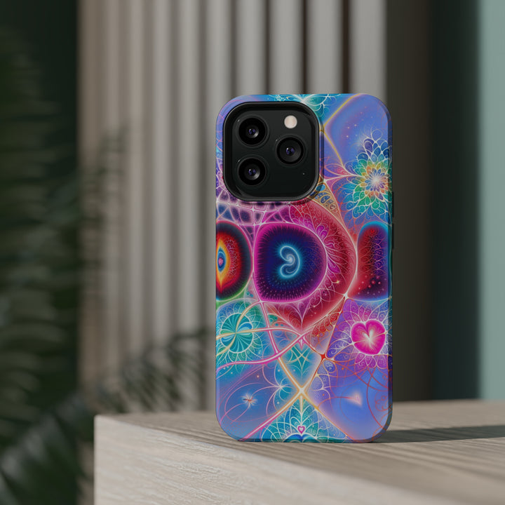 Vibrant Fractal Blossoms - MagSafe Tough Case