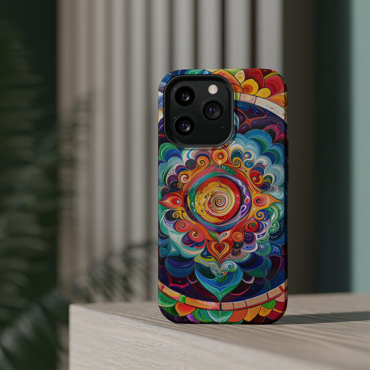 Vibrant Cosmic Mandala - MagSafe Tough Case