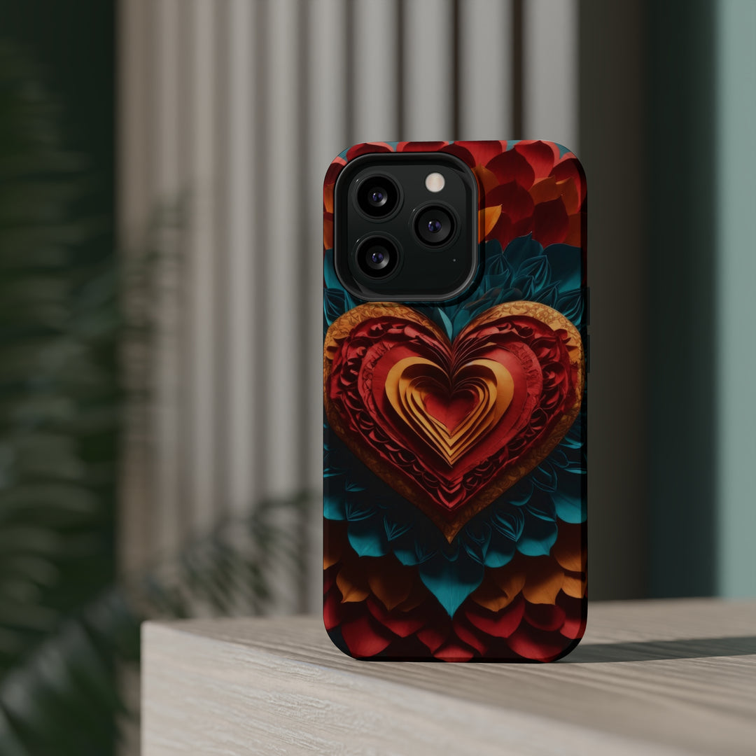 Vibrant Heart Bloom - MagSafe Tough Case