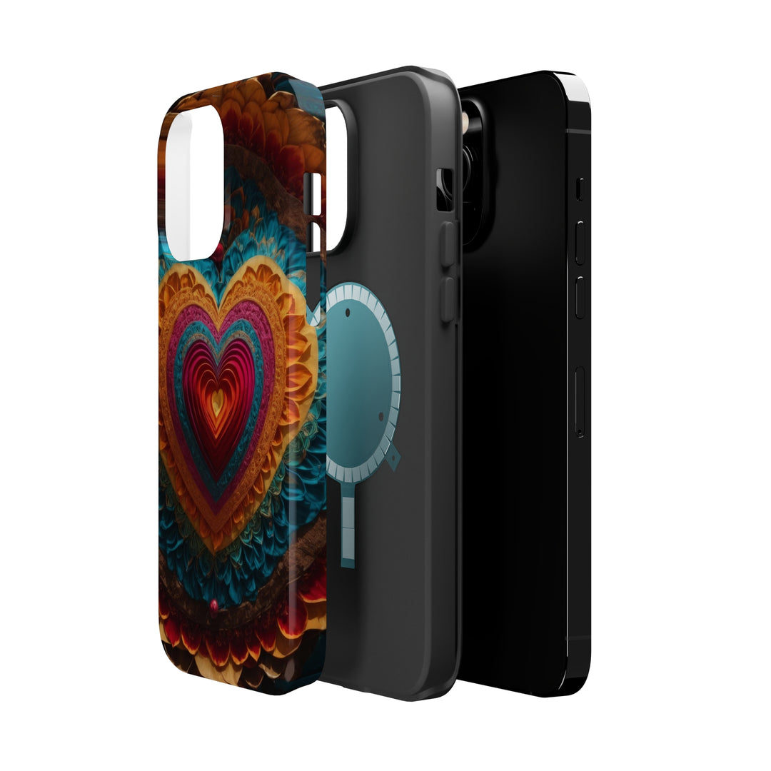 Vibrant Heart Mandala - MagSafe Tough Case