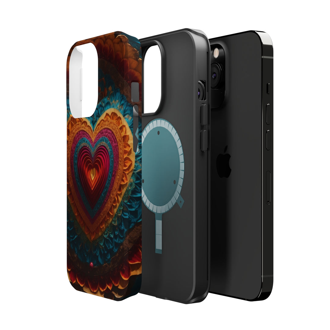 Vibrant Heart Mandala - MagSafe Tough Case