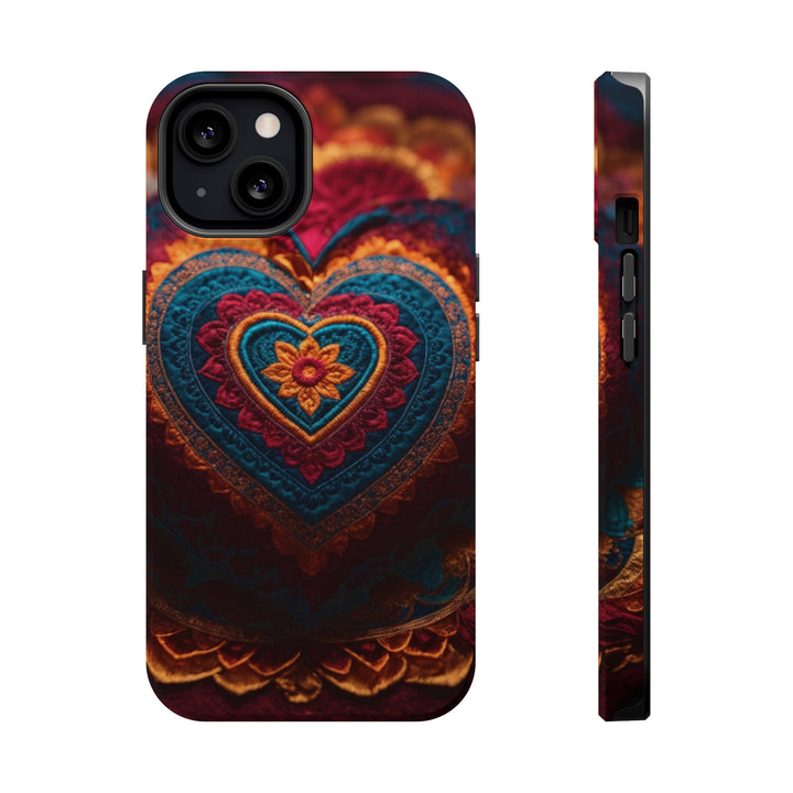 Embroidered Textile Heart - MagSafe Tough Case