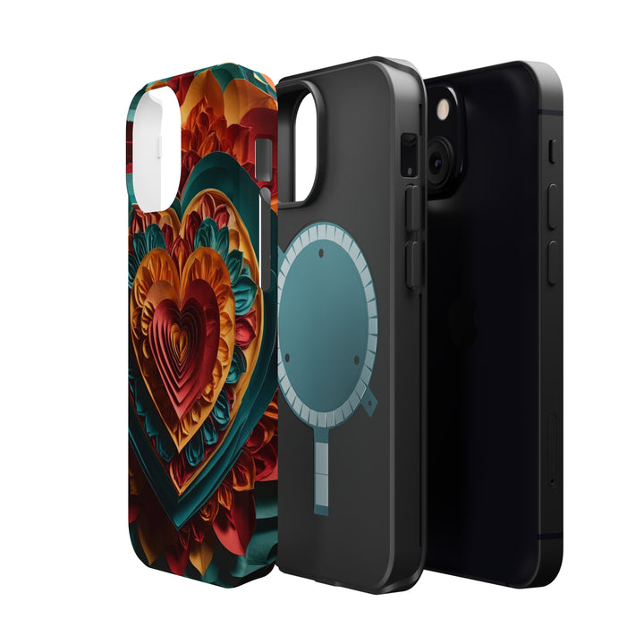 Vibrant Layered Heart - MagSafe Tough Case