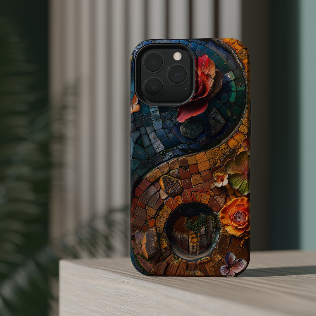 Spiraling Floral Mosaic - MagSafe Tough Case