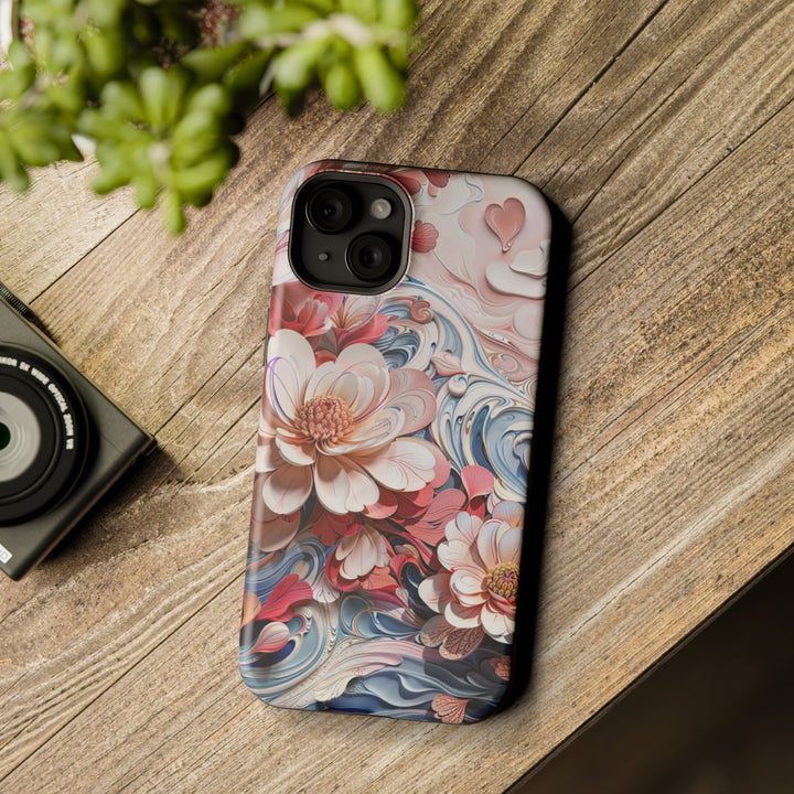 Floral Marble Whirls - MagSafe Tough Case