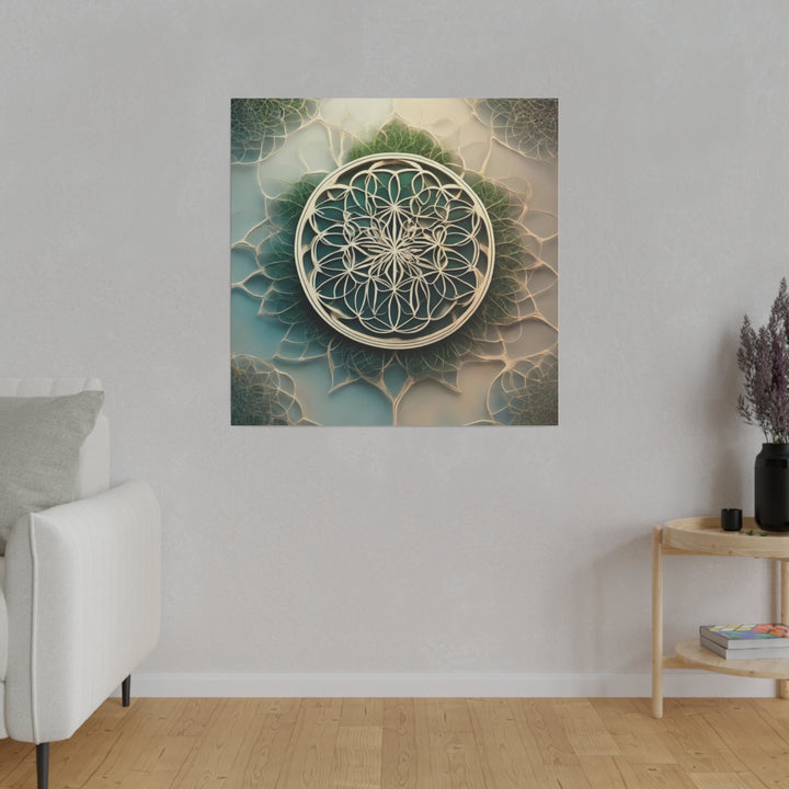 Circular Geometric Pattern - Matte Canvas