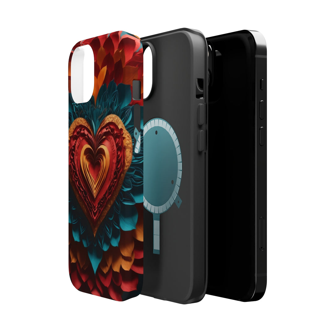 Vibrant Heart Bloom - MagSafe Tough Case