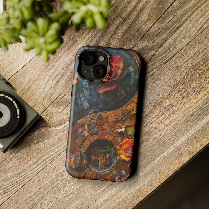 Spiraling Floral Mosaic - MagSafe Tough Case