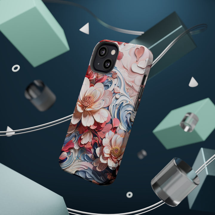 Floral Marble Whirls - MagSafe Tough Case