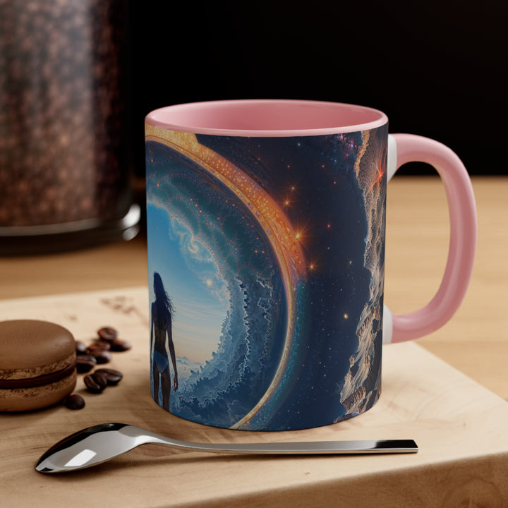 Cosmic Gateway Odyssey - Accent Coffee Mug