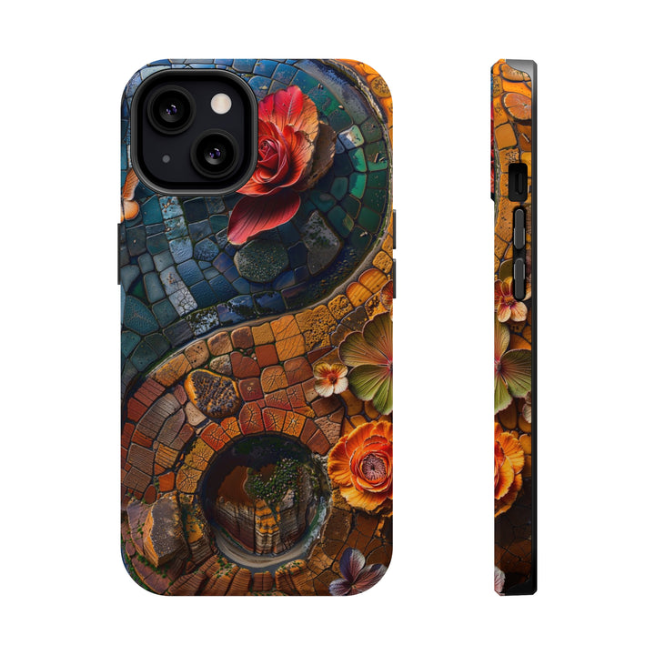 Spiraling Floral Mosaic - MagSafe Tough Case