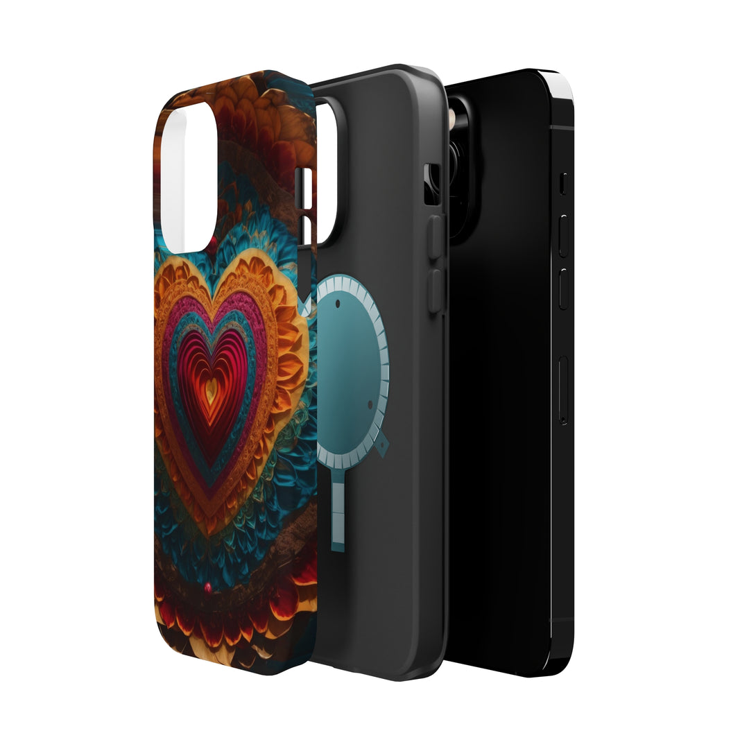 Vibrant Heart Mandala - MagSafe Tough Case