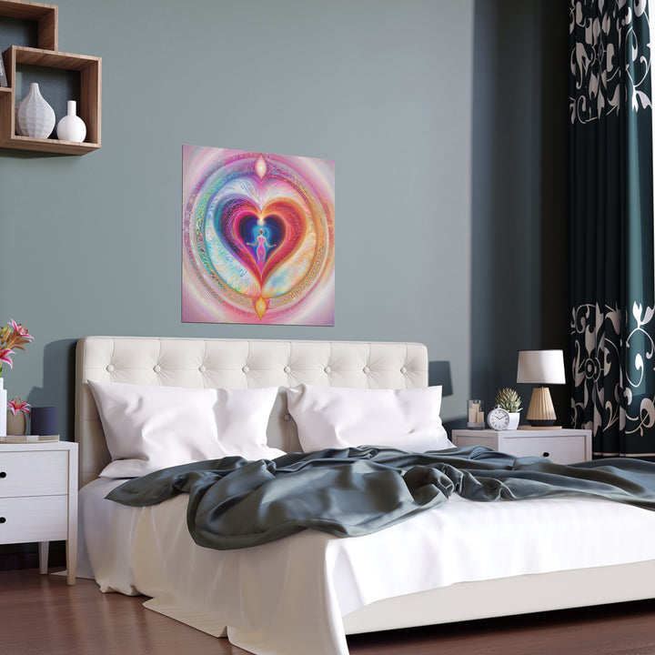 Cosmic Love Awakening - Indoor and Outdoor Silk Poster