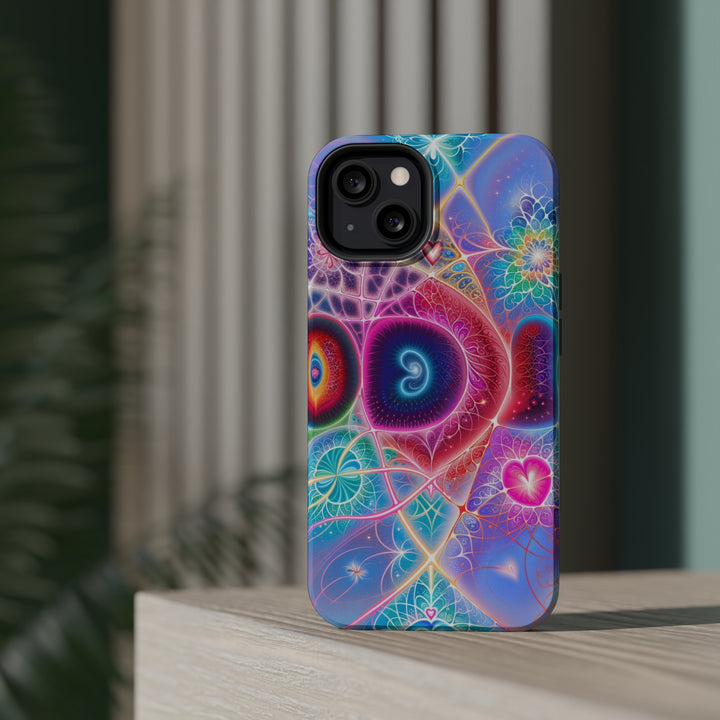 Vibrant Fractal Blossoms - MagSafe Tough Case