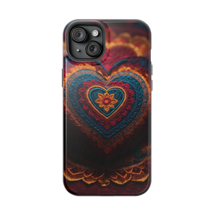 Embroidered Textile Heart - MagSafe Tough Case