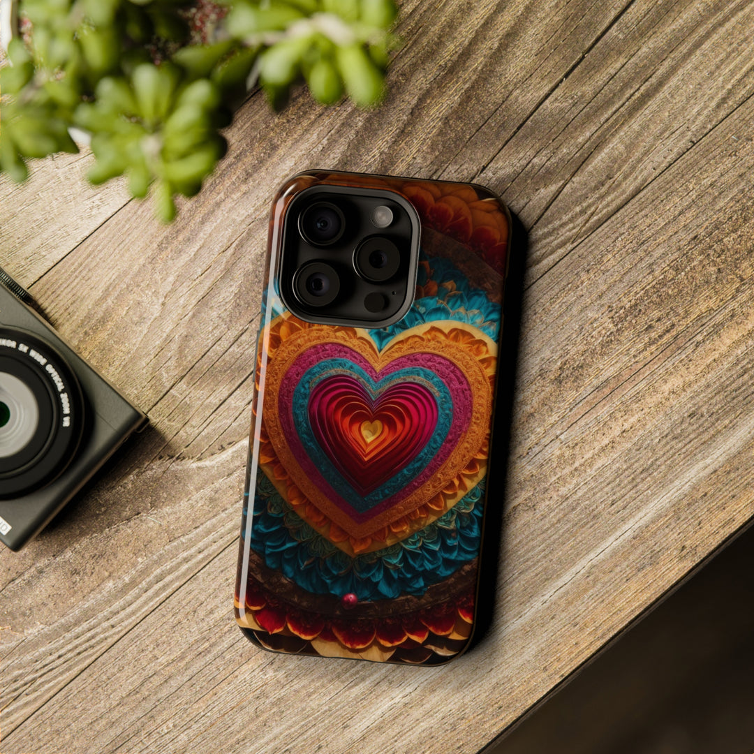 Vibrant Heart Mandala - MagSafe Tough Case