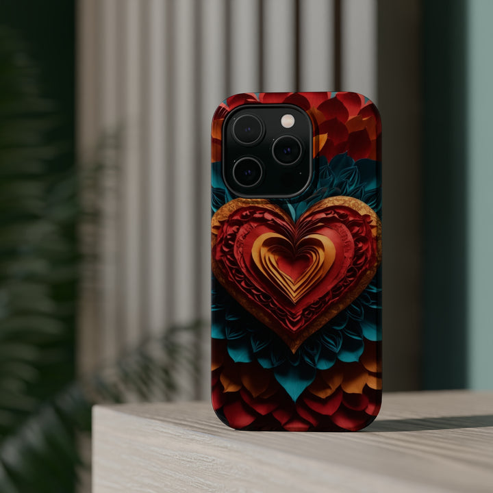 Vibrant Heart Bloom - MagSafe Tough Case