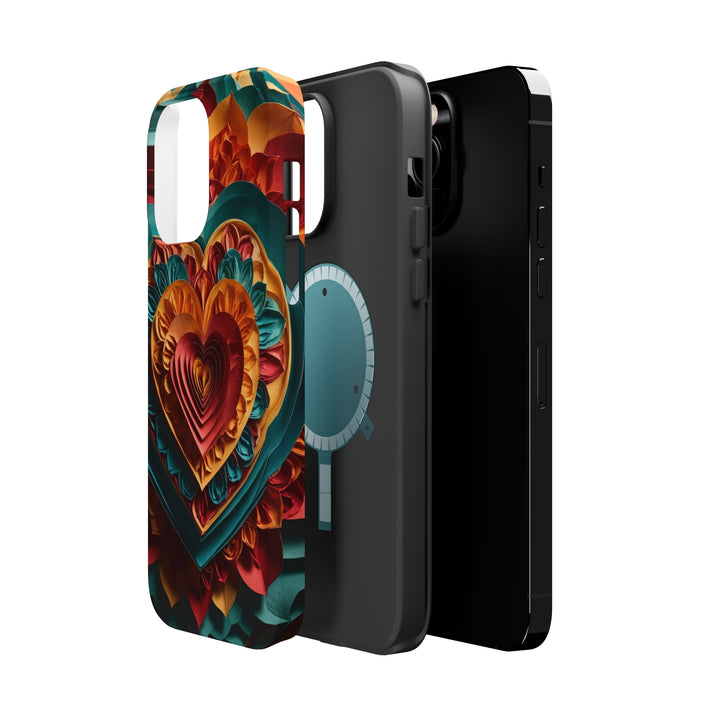 Vibrant Layered Heart - MagSafe Tough Case