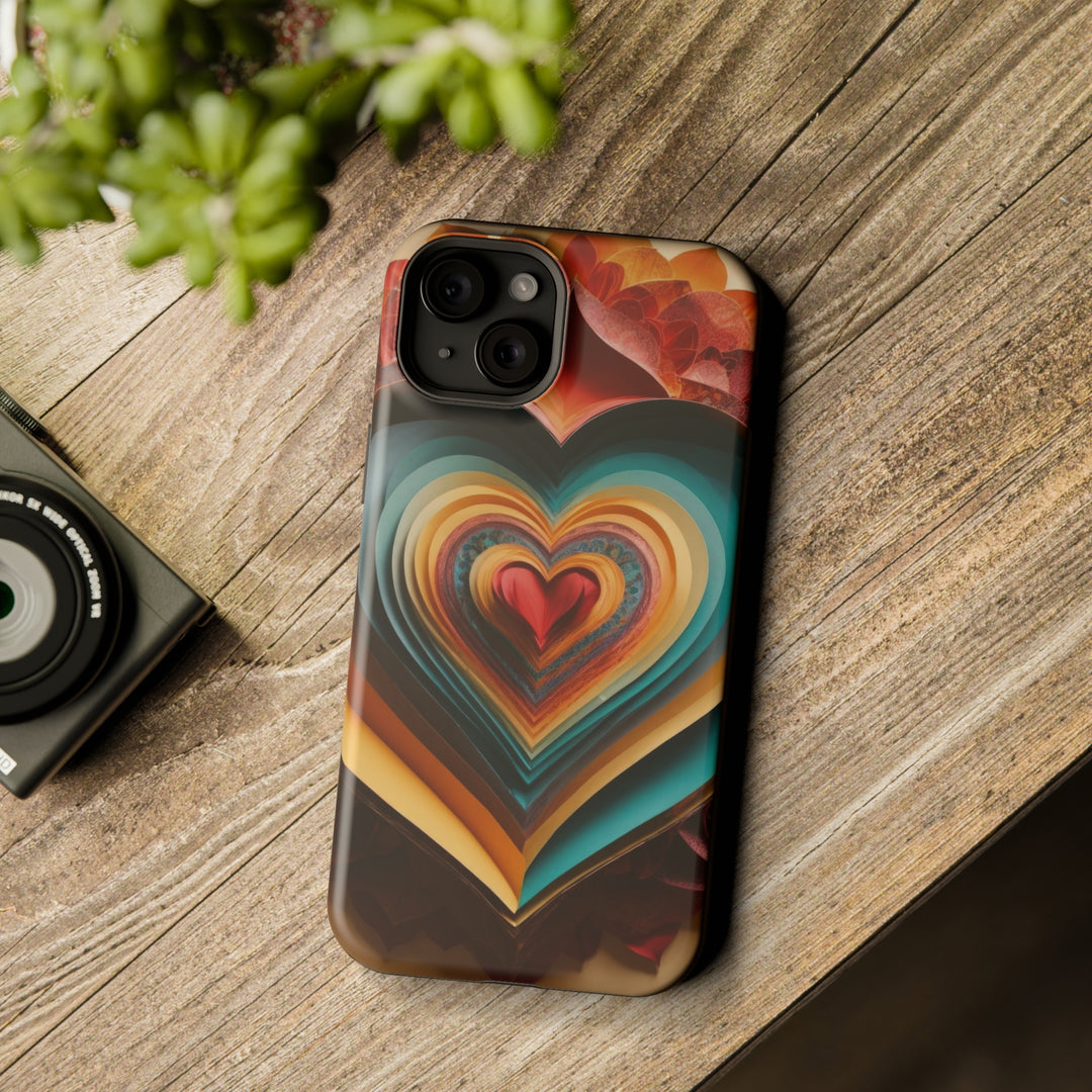 Layered Heart Blossoms - MagSafe Tough Case