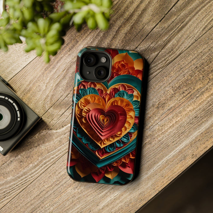 Vibrant Layered Heart - MagSafe Tough Case