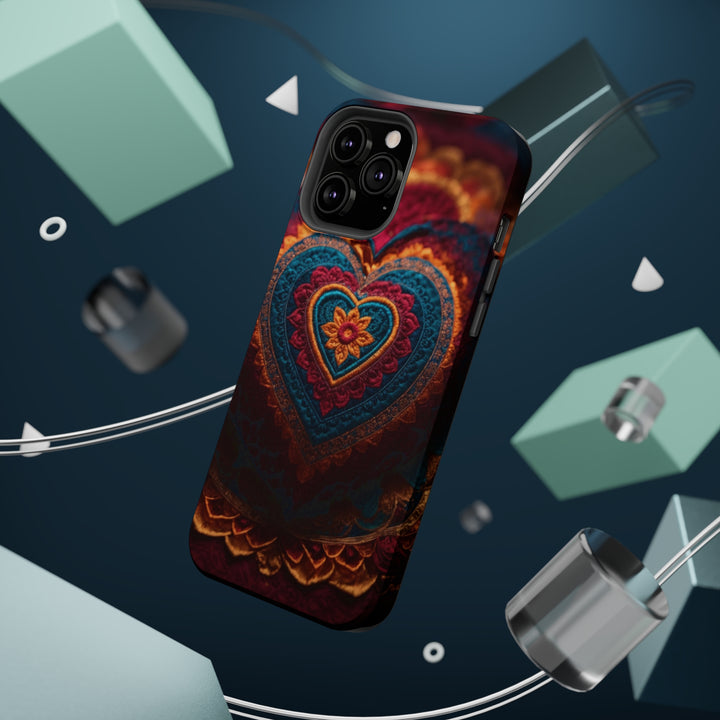 Embroidered Textile Heart - MagSafe Tough Case