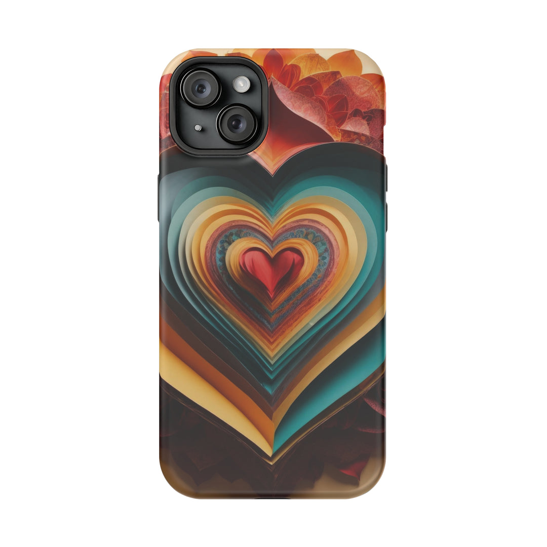 Layered Heart Blossoms - MagSafe Tough Case