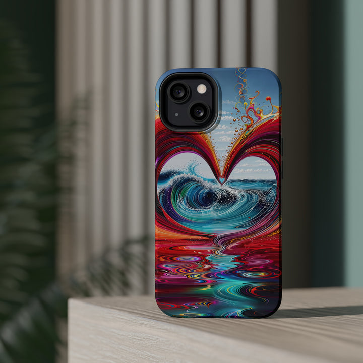 Vibrant Heart Waves - MagSafe Tough Case