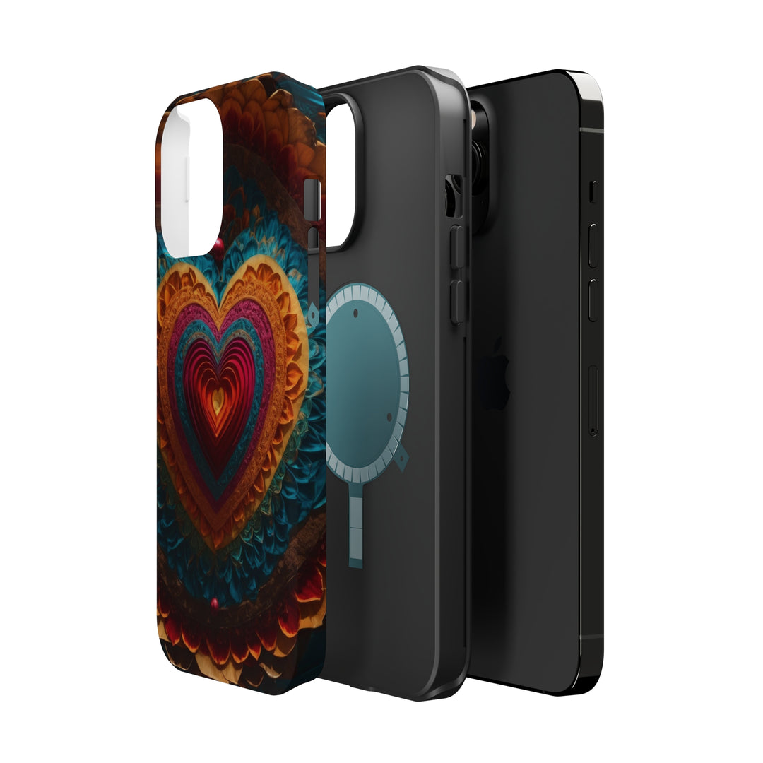 Vibrant Heart Mandala - MagSafe Tough Case