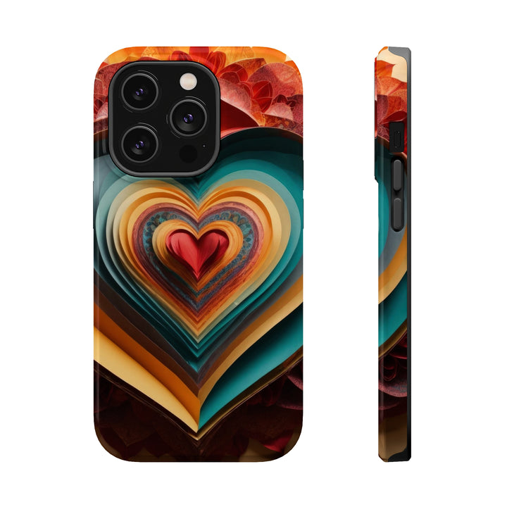 Layered Heart Blossoms - MagSafe Tough Case