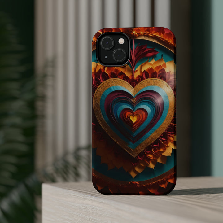 Vibrant Layered Heart - MagSafe Tough Case