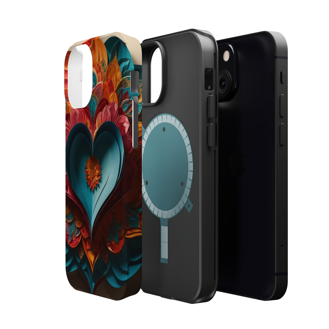 Colorful Heart Blossoms - MagSafe Tough Case