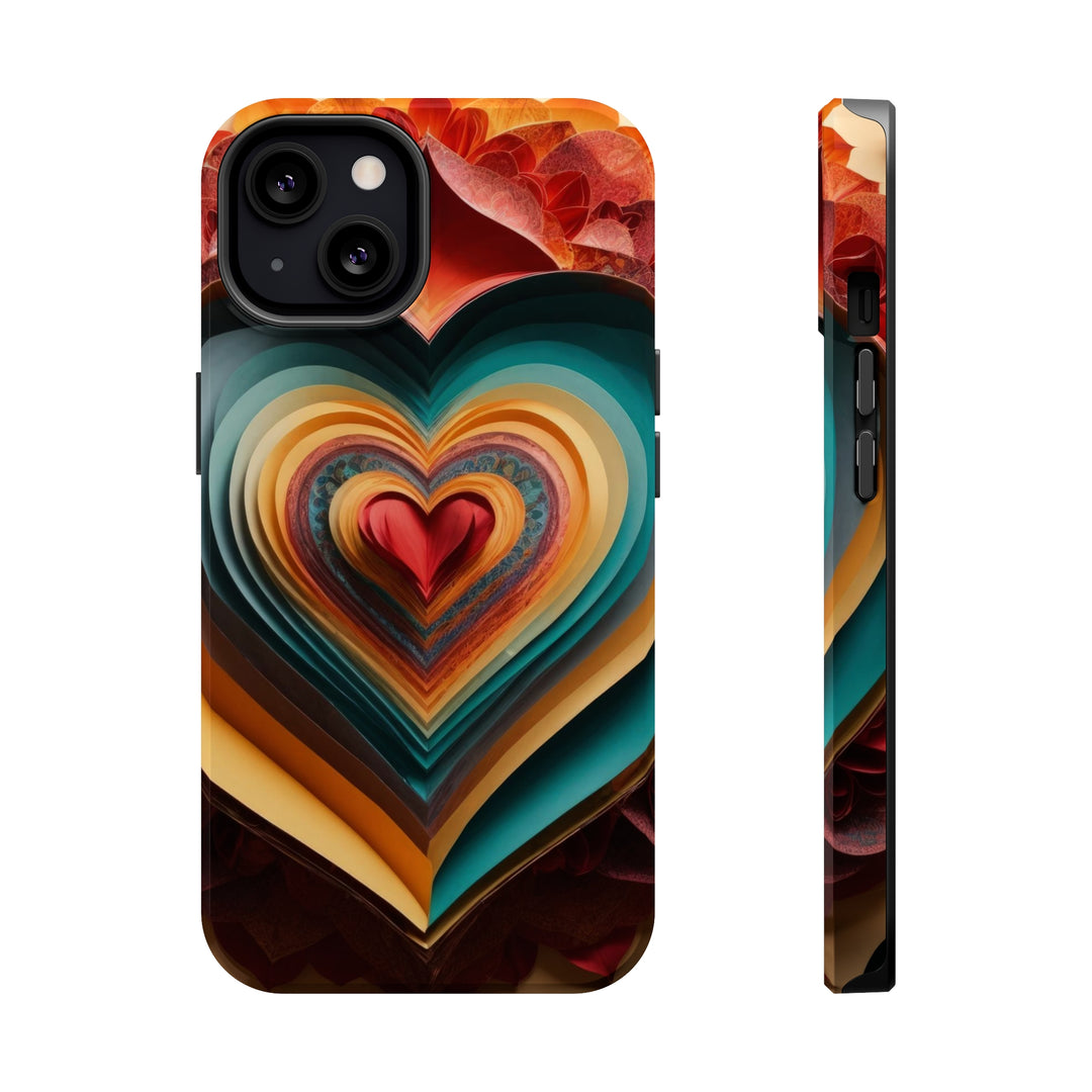 Layered Heart Blossoms - MagSafe Tough Case