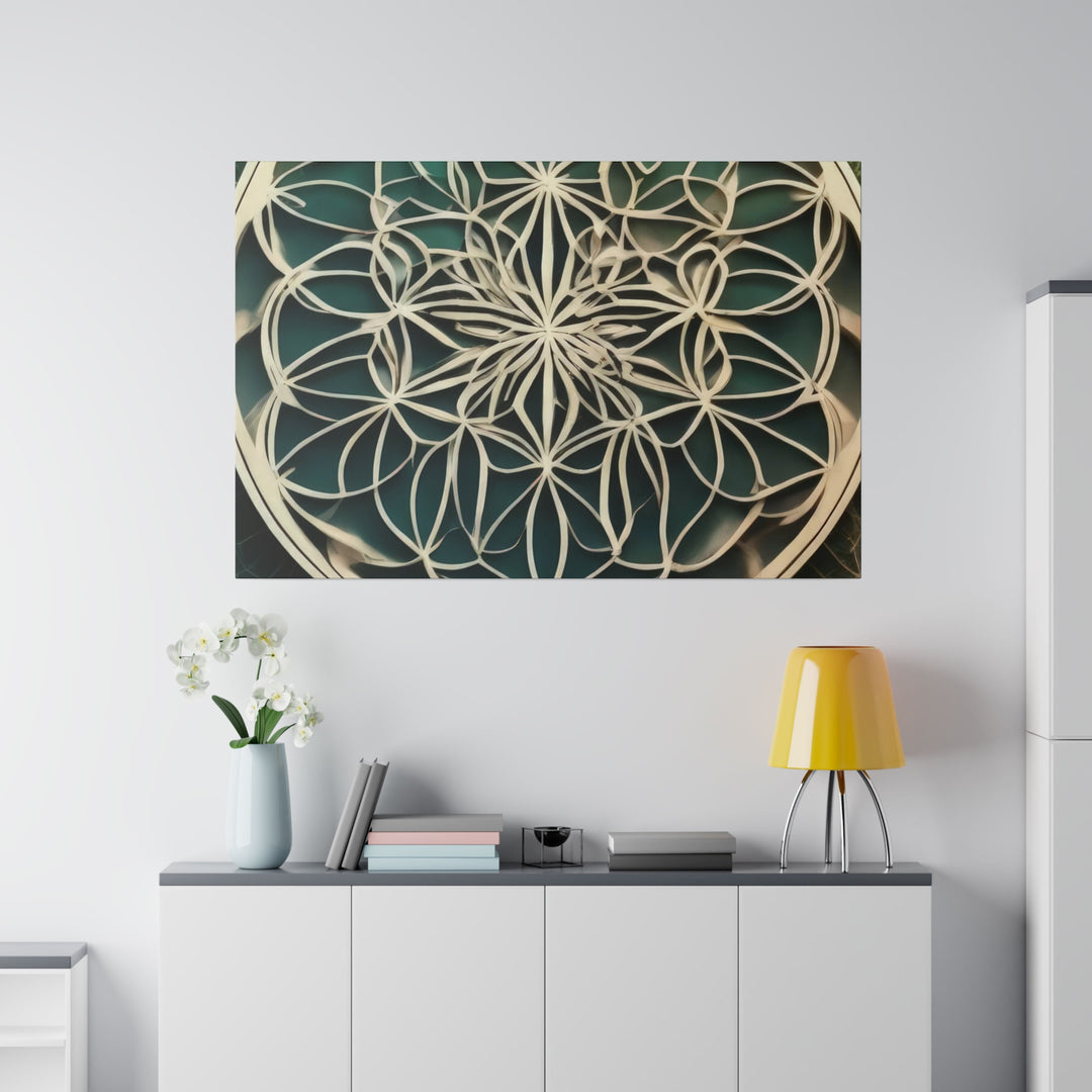 Circular Geometric Pattern - Matte Canvas