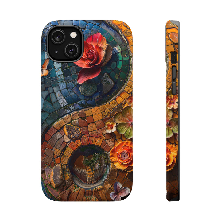 Spiraling Floral Mosaic - MagSafe Tough Case